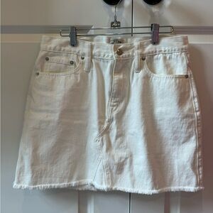 White denim skirt